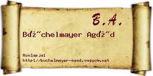 Büchelmayer Agád névjegykártya
